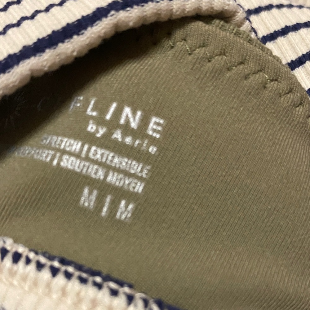 Stylish Olive Green Bralette with Striped Band - Picture 9 of 9